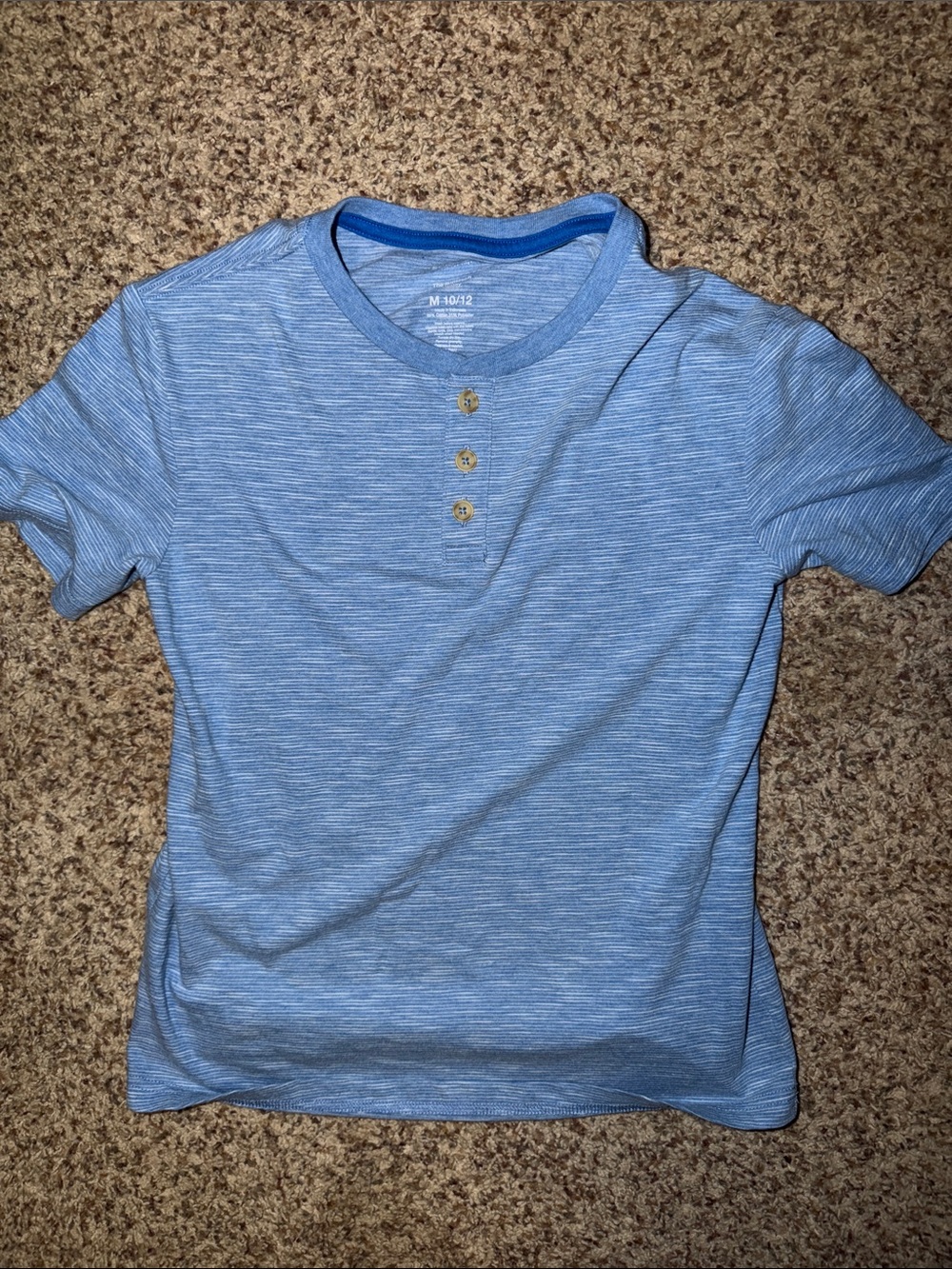 Sonoma Kids medium 10/12 Blue Striped Henley Top
